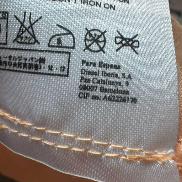 NWT Diesel 100% Linen Vintage Y2K Midi Length Skirt Size 16 Adjustable Side Tie - Picture 11 of 13